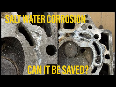 Can I save this “Low Hour” 05’ Yamaha 50hp?! | Welding corroded water jacket on the head... (Part 1)
