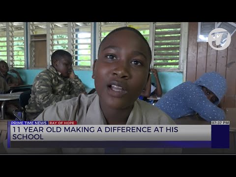 11 Yr Old Making a Difference at his School | TVJ News