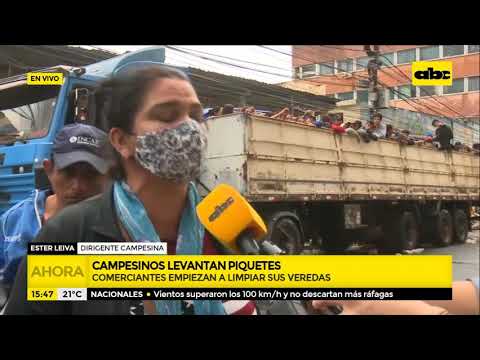 Campesinos levantan movilizaciones en Asunción