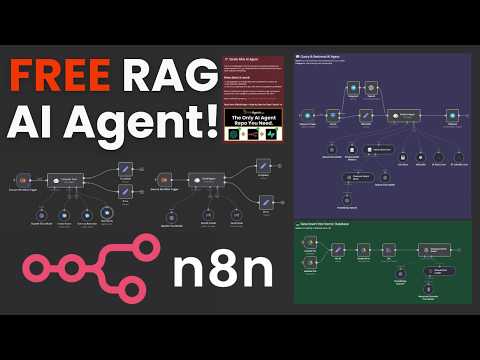 FREE n8n RAG AI Agent (No Code!)🤖 Telegram Assistant Pinecone Vector Store Email Calendar Sub Agents