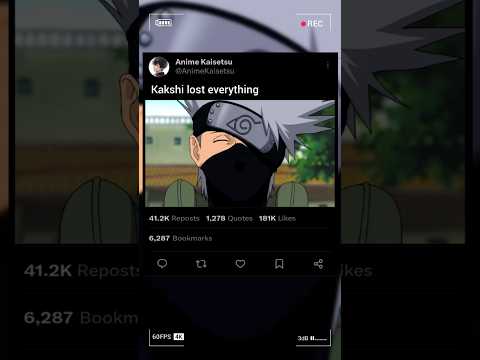 KAKASHI LOST EVERYTHING IN HIS CHILDHOOD 😭 #anime #naruto #shorts