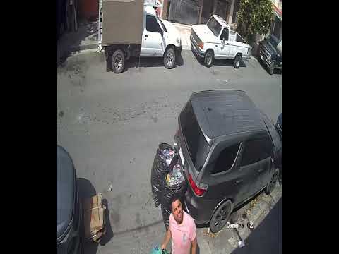 Falling Object Hits Man While He Is Walking Down a Street in Mexico