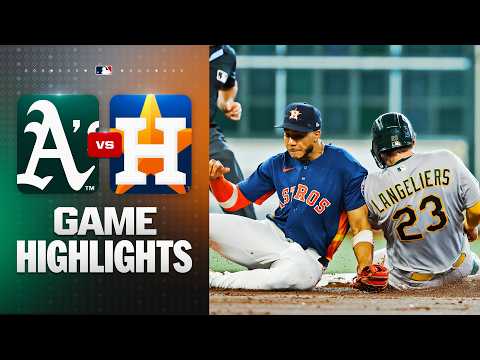 오클랜드 어슬레틱스 vs 휴스턴 애스트로스 경기 하이라이트 (6/7/26) | MLB 하이라이트