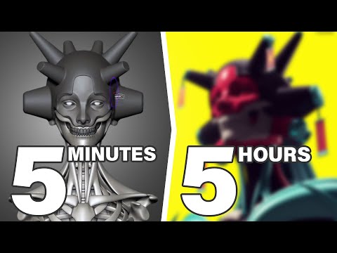 I created a nerve wracking experimental Artwork in 3D - ZBrush & Cinema4D 3D modeling timelapse