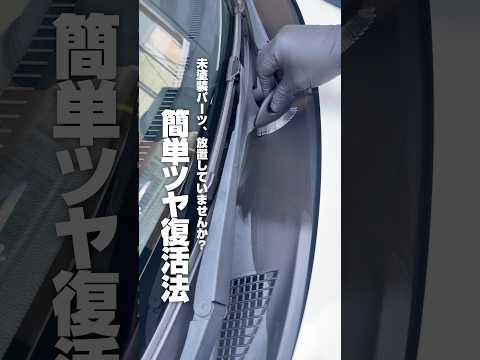 【未塗装パーツ、放置してませんか?簡単ツヤ復活法】#ながら洗車 #洗車 #洗車傷ゼロ #車好き #洗車大好き #未塗装樹脂 #タイヤ #carwash #ブラックレジン #ショート #shorts