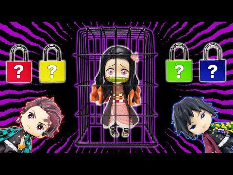 【鬼滅の刃】なぞなぞクイズ2❤️禰󠄀豆子をたすけて✨竈門炭治郎と冨岡義勇で鍵を見つけるよ🌼無限城編劇場版応援🌙