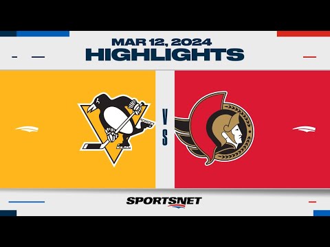 NHL Highlights | Penguins vs. Senators - March 12, 2024