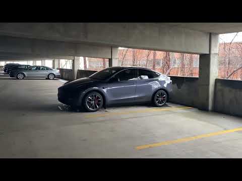 Tesla Emissions Mode - Demo In Parking Garage