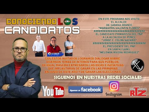 JUEVES 02 DE MAYO CONOCIENDO LOS CANDIDATOS FORMULAMOS PREGUNTAS Y ELLOS CONTESTAN - COMPARTE