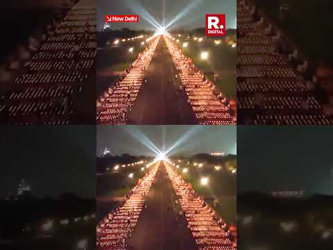 Kartavya Path lights up with diyas for Delhi’s Deepotsav celebration