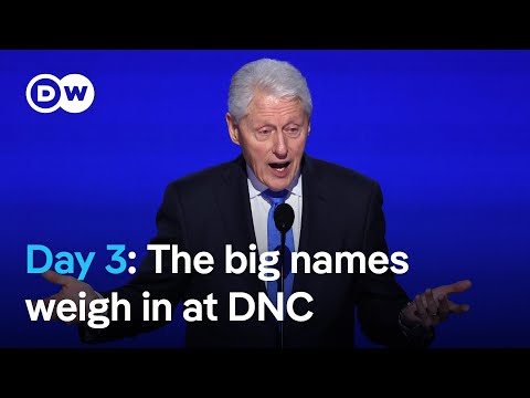 Bill Clinton and Tim Walz speak at Democratic National Convention | DW News