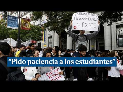 Pilar Alegría: Pido paciencia a los estudiantes