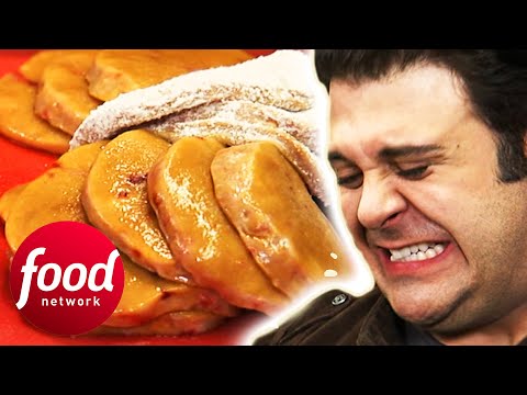 Adam Taste Tests Bull Testicles AKA Rocky Mountain Oysters | Man V Food: The Carnivore Chronicles