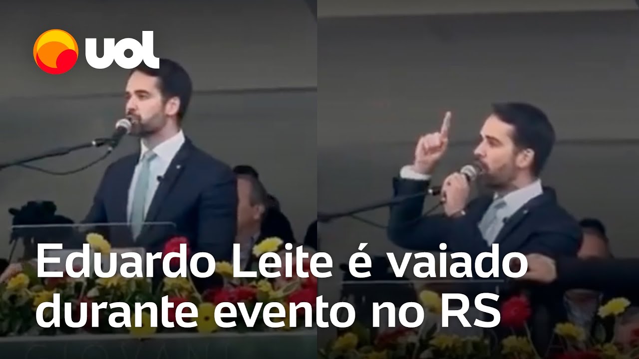 Eduardo Leite é vaiado durante evento no Rio Grande do Sul e se irrita Não tem problema