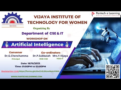 Free Webinar on Artificial Intelligence, Vijaya institute of technology for women
