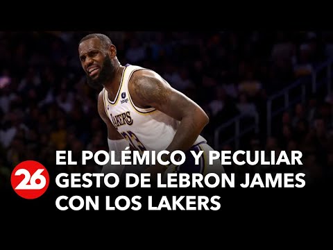El peculiar gesto de LeBron James en el triunfo de los Lakers que generó polémica en la NBA