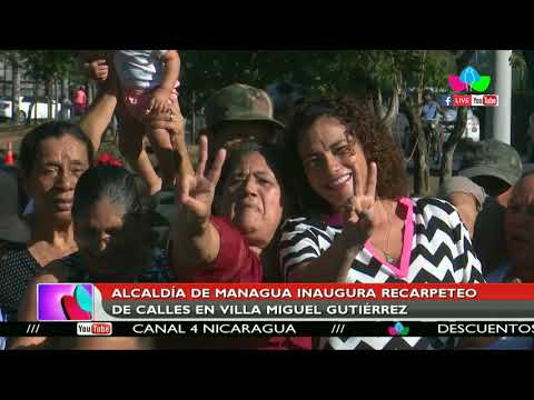Alcaldía de Managua inaugura recarpeteo de calles en Villa Miguel Gutiérrez