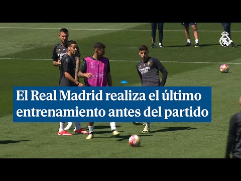 El Real Madrid realiza el último entrenamiento antes de su encuentro con el Bayer