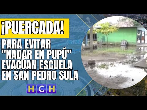 ¡Puercada! Para evitar nadar en pupú evacúan escuela en San Pedro Sula