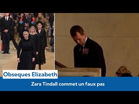 Zara Tindall chute dans les escaliers en pleine veillée d'Elizabeth II