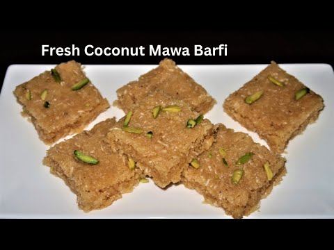 Fresh Coconut Mawa Barfi | Nariyal Mawa Barfi | Coconut Barfi |Raksha Bandhan Special Recipe #sweet