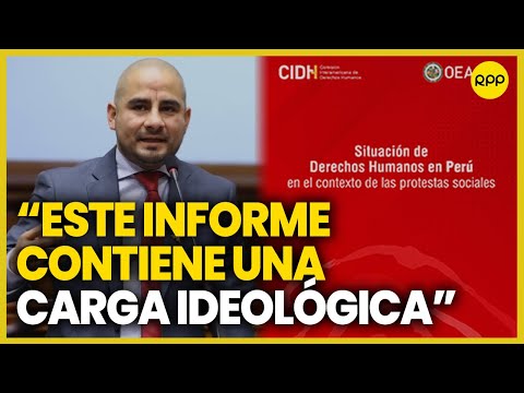 Arturo Alegría considera que Dina Boluarte fue muy tibia con el informe de la CIDH