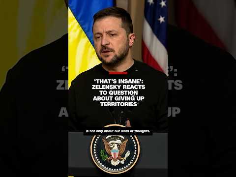 'That's insane': Zelensky reacts to question about giving up territories