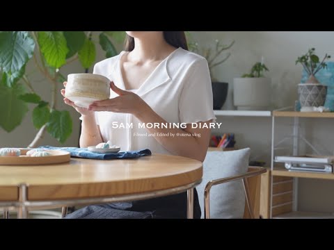 朝5時起床☀️夏休みの朝活。和をたしなむ大人の自由研究、サムライブルーと甘い花火