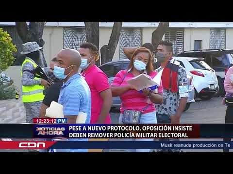 Pese a nuevo protocolo, oposición insiste remover Policía Militar Electoral