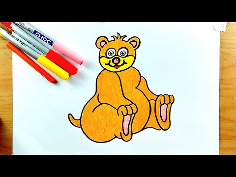Teddy Bear Drawing and Coloring || Teddy Bear Drawing 🧸 🐻 🐻‍❄ ❤️ 