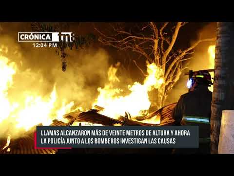 Incendio consume maderería en comarca de la carretera a Masaya - Nicaragua