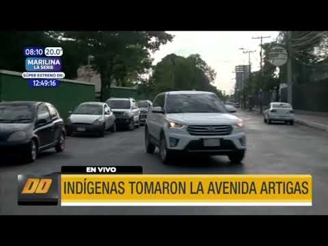 Indígenas tomaron la avenida Artigas de Asunción