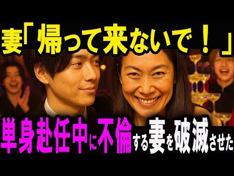 【修羅場】単身赴任中、休暇を取り家に帰ると連絡すると「えっ…そんな急に無理だよ…帰っても誰もいないからね？」家に帰ってみると…そして俺は妻を破滅させることにした