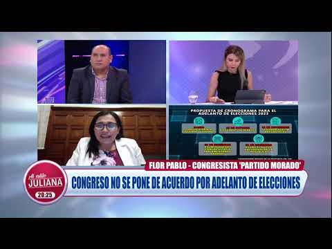 Flor Pablo propone adelanto de elecciones para el 15 de octubre