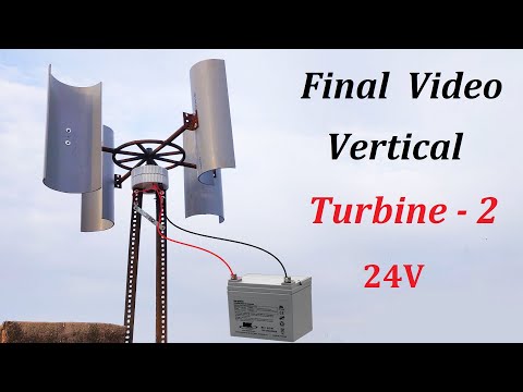 Make 12V , 24V 400W Alternator Powered Windy Torbine Generator ( Part - 2 )