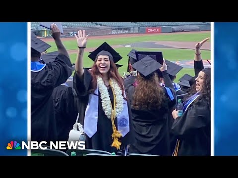 Six-year-old bursts into ‘happy tears’ seeing mom at her graduation ceremony