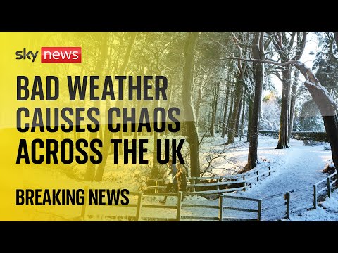 Watch live: Bad weather causes disruption across the UK