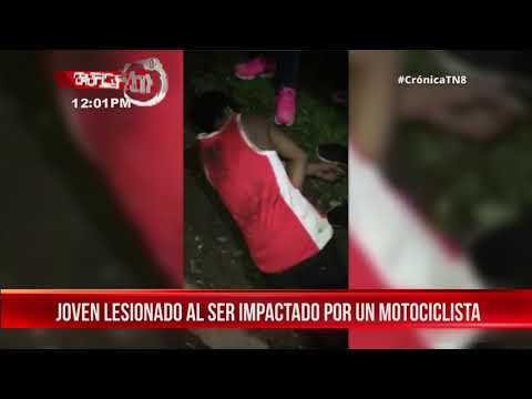Un joven termina lesionado al ser impactado por un motociclista en El Jícaro - Nicaragua