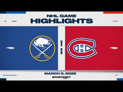 NHL Highlights | Sabres vs. Canadiens - March 3, 2025