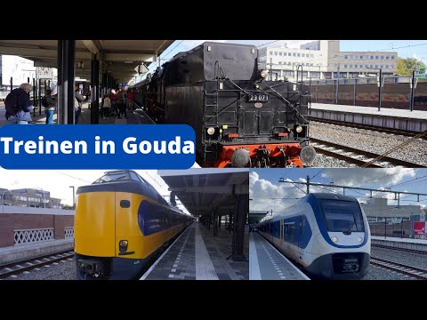 Treinen op station Gouda - 8 oktober 2022