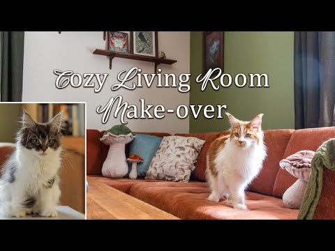 Cozy Forest Inspired Living Room Makeover - Swedish Countryside Transformation