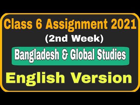 Class 6 BGS Assignment 2021 || English Version || English Version Assignment class 6|| BGS||2nd week
