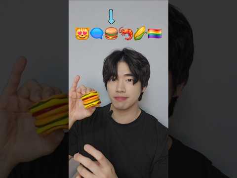 ASMR jelly mukbang emoji challenge #shorts