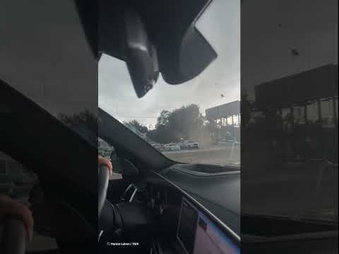 Deadly tornado throws truck across the road ?