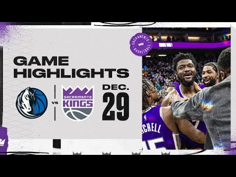 Kings Highlights vs. Dallas Mavericks 12.29.21 video clip 
