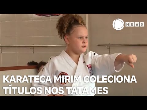 Karateca mirim coleciona títulos nos tatames