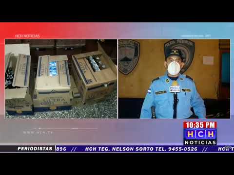 Policía Nacional decomisa unas 25 cajas de cerveza en Olanchito, Yoro