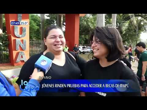 Jóvenes rinden pruebas para acceder a becas de Itaipú