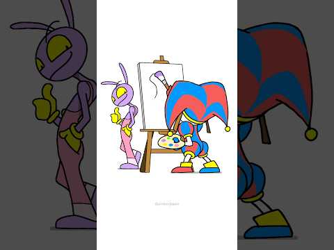 If Pomni draw Jax...😂The Amazing Digital Circus Adorable Animation #shorts #cute