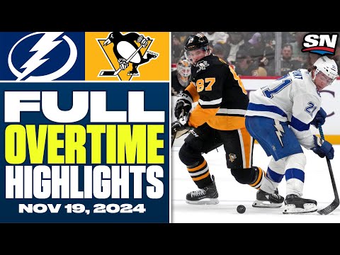 Tampa Bay Lightning at Pittsburgh Penguins | FULL Overtime Highlights - November 19, 2024